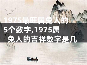 1975最旺属兔人的5个数字,1975属兔人的吉祥数字是几