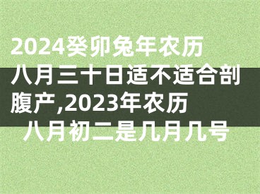 2024癸卯兔年农历八月三十日适不适合剖腹产,2023年农历八月初二是几月几号