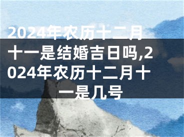 2024年农历十二月十一是结婚吉日吗,2024年农历十二月十一是几号