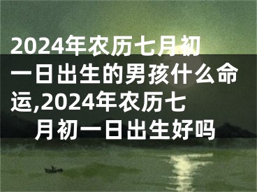 2024年农历七月初一日出生的男孩什么命运,2024年农历七月初一日出生好吗