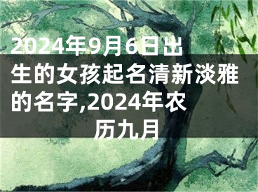 2024年9月6日出生的女孩起名清新淡雅的名字,2024年农历九月