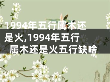 1994年五行属木还是火,1994年五行属木还是火五行缺啥