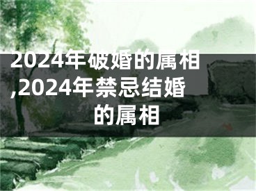 2024年破婚的属相,2024年禁忌结婚的属相