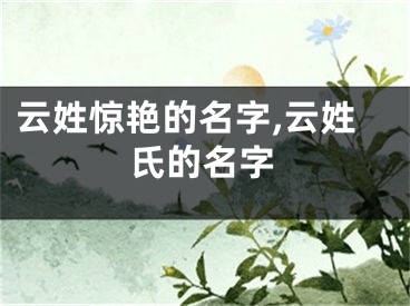 云姓惊艳的名字,云姓氏的名字