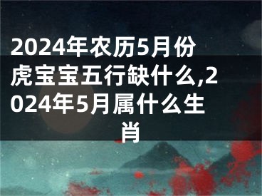 2024年农历5月份虎宝宝五行缺什么,2024年5月属什么生肖