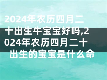 2024年农历四月二十出生牛宝宝好吗,2024年农历四月二十出生的宝宝是什么命