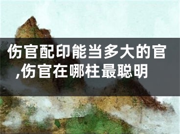 伤官配印能当多大的官,伤官在哪柱最聪明