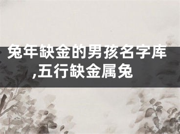 兔年缺金的男孩名字库,五行缺金属兔