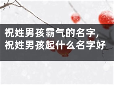 祝姓男孩霸气的名字,祝姓男孩起什么名字好