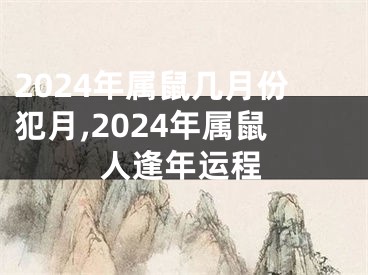 2024年属鼠几月份犯月,2024年属鼠人逢年运程