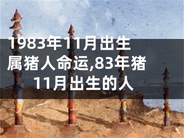 1983年11月出生属猪人命运,83年猪11月出生的人