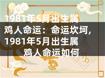 1981年5月出生属鸡人命运：命运坎坷,1981年5月出生属鸡人命运如何