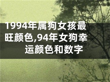 1994年属狗女孩最旺颜色,94年女狗幸运颜色和数字