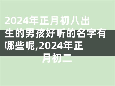 2024年正月初八出生的男孩好听的名字有哪些呢,2024年正月初二