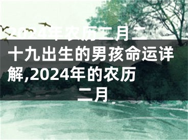 2024年农历二月二十九出生的男孩命运详解,2024年的农历二月