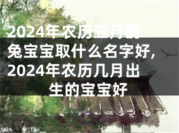 2024年农历五月的兔宝宝取什么名字好,2024年农历几月出生的宝宝好
