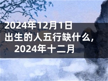 2024年12月1日出生的人五行缺什么,2024年十二月