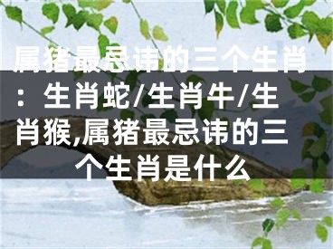 属猪最忌讳的三个生肖：生肖蛇/生肖牛/生肖猴,属猪最忌讳的三个生肖是什么