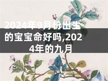 2024年9月份出生的宝宝命好吗,2024年的九月