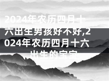 2024年农历四月十六出生男孩好不好,2024年农历四月十六出生的宝宝