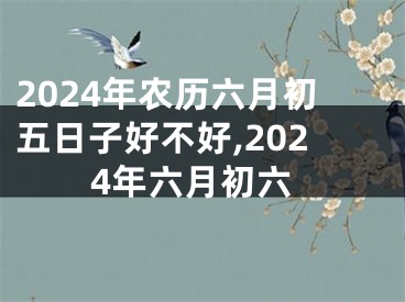 2024年农历六月初五日子好不好,2024年六月初六