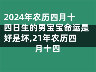 2024年农历四月十四日生的男宝宝命运是好是坏,21年农历四月十四
