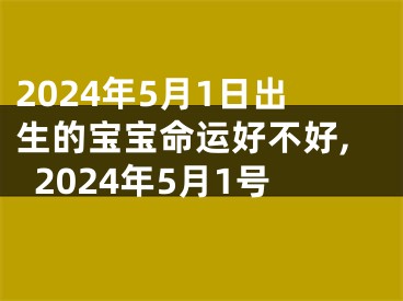 2024年5月1日出生的宝宝命运好不好,2024年5月1号
