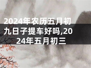 2024年农历五月初九日子提车好吗,2024年五月初三