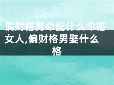 偏财格男命配什么命格女人,偏财格男娶什么格