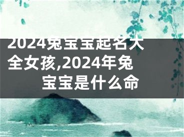 2024兔宝宝起名大全女孩,2024年兔宝宝是什么命