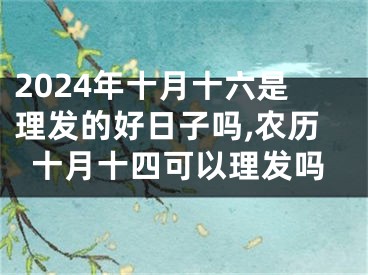 2024年十月十六是理发的好日子吗,农历十月十四可以理发吗