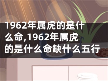 1962年属虎的是什么命,1962年属虎的是什么命缺什么五行