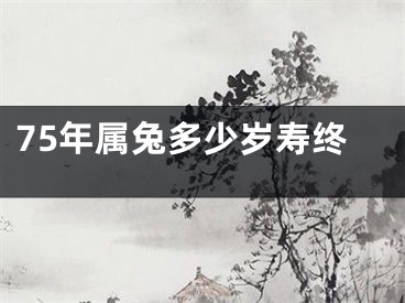 75年属兔多少岁寿终