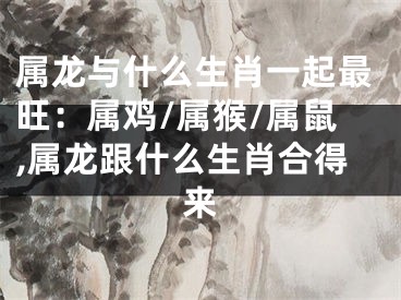 属龙与什么生肖一起最旺：属鸡/属猴/属鼠,属龙跟什么生肖合得来