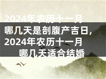 2024年农历十一月哪几天是剖腹产吉日,2024年农历十一月哪几天适合结婚