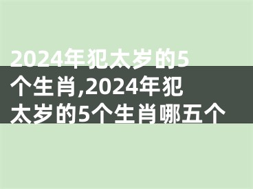 2024年犯太岁的5个生肖,2024年犯太岁的5个生肖哪五个