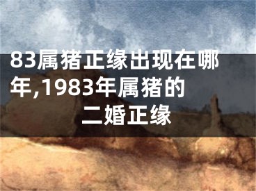 83属猪正缘出现在哪年,1983年属猪的二婚正缘