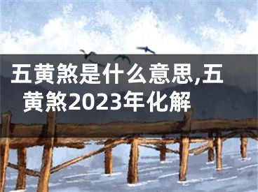 五黄煞是什么意思,五黄煞2023年化解