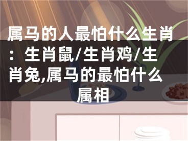 属马的人最怕什么生肖：生肖鼠/生肖鸡/生肖兔,属马的最怕什么属相