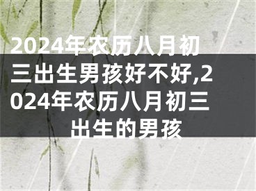2024年农历八月初三出生男孩好不好,2024年农历八月初三出生的男孩