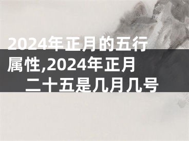2024年正月的五行属性,2024年正月二十五是几月几号