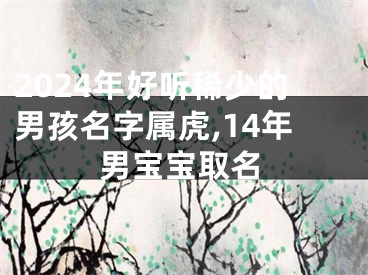 2024年好听稀少的男孩名字属虎,14年男宝宝取名