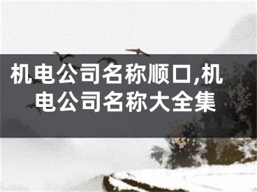 机电公司名称顺口,机电公司名称大全集