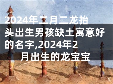 2024年二月二龙抬头出生男孩缺土寓意好的名字,2024年2月出生的龙宝宝