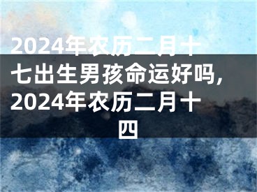 2024年农历二月十七出生男孩命运好吗,2024年农历二月十四