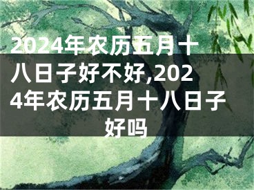 2024年农历五月十八日子好不好,2024年农历五月十八日子好吗