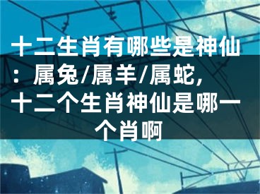 十二生肖有哪些是神仙：属兔/属羊/属蛇,十二个生肖神仙是哪一个肖啊