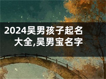 2024吴男孩子起名大全,吴男宝名字