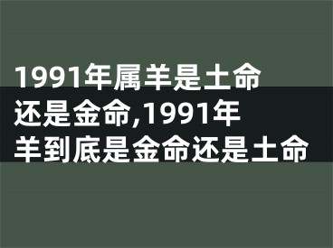 1991年属羊是土命还是金命,1991年羊到底是金命还是土命