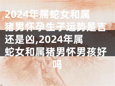 2024年属蛇女和属猪男怀孕生子运势是吉还是凶,2024年属蛇女和属猪男怀男孩好吗